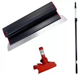 Set gletiera profesionala inox 100 cm x 0.3 mm suport maner prelungitor 1.2-2.2 m Ergoplast 