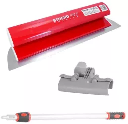 Set gletiera profesionala inox 100 cm x 0.3 mm suport maner prelungitor Strend Pro 