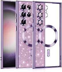 Husa pentru Samsung Galaxy S23 Ultra - Techsuit Luxury Glitter MagSafe - Light Purple