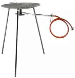 Disc pentru gratar metalic cu arzator picioare 49x77 cm Perfect Home 