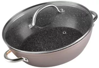 Oala rotunda cu capac 2.8 L 26 cm Coffee Brown Line MagicHome 