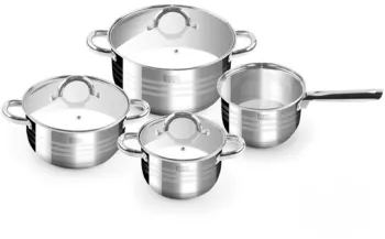 Oale cu capac inox set 4 piese Perfect Home Deluxe 