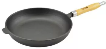 Tigaie fonta cu maner lemn 30 cm Perfect Home 