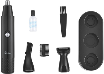Trimmer 3 in 1 pentru nas si urechi Puternic si silentios. Cu 4 accesorii baza suport si kit de intretinere. 