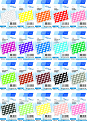 Etichete Autoadezive Buline Colorate Diametru 12 mm Hartie 1000 Bucati Alb 1000 