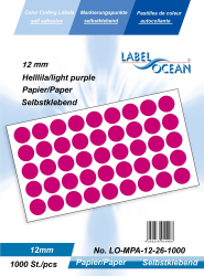 Etichete Autoadezive Buline Colorate Diametru 12 mm Hartie 1000 Bucati Violet 1000 