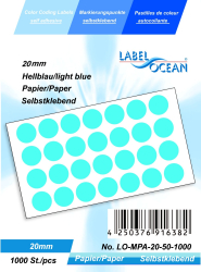 Etichete Autoadezive Buline Colorate Diametru 20 mm Hartie 1000 Bucati Albastru 1000 