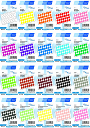 Etichete Autoadezive Buline Colorate Diametru 20 mm Plastic 1000 Bucati Alb 1000 