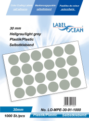 Etichete Autoadezive Buline Colorate Diametru 30 mm Plastic 1000 Bucati Gri 1000 