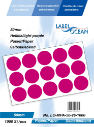 Etichete Autoadezive Buline Colorate Diametru 50 mm Hartie 1000 Bucati Violet 1000 