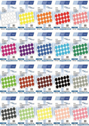 Etichete Autoadezive Buline Colorate Diametru 50 mm Plastic 1000 Bucati Alb 1000 