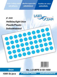 Etichete Autoadezive Buline Colorate Diametru 8 mm Plastic 1000 Bucati Albastru 1000 