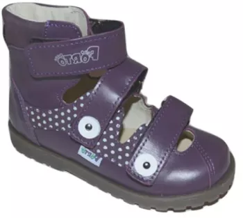 Pantofi ortopedici din piele pentru fete Mrugala 22 2299a-30 Mov 