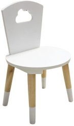 Scaun pentru copii din MDF alb 50cm 