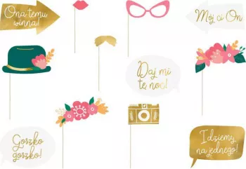 Set 12 accesorii props pentru fotografii nunta 