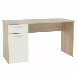 Birou Sani Egon 137 cm  stejar sonoma si alb 