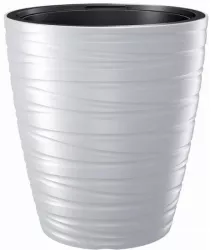 Ghiveci decorativ de flori rotund alb 29.6x32.9 cm Maze 