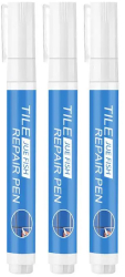 Set 3x Marker Corector MRG M1110 pentru Rosturi Faianta si Gresie Permanent Uscare Rapida Antimucegai Alb 