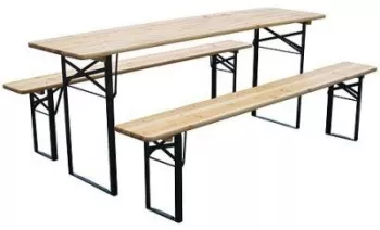 Set mobilier gradina/terasa pliabil 1 masa 2 banci 200  cm Dortmund 