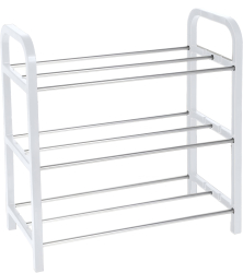 Suport pentru pantofi cu 3 rafturi alb 40x19x42 cm 