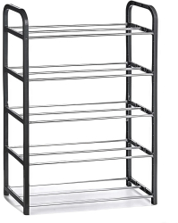 Suport pentru pantofi cu 5 rafturi negru 50x19x68 cm 