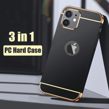 Husa compatibila cu Apple iPhone 12 PRO MAX Elegance Luxury 3in1 Black 