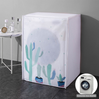 Husa pentru masina de spalat rufe si uscator de rufe cu incarcare frontala dustproof impermeabila Design Cactus 