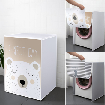 Husa pentru masina de spalat rufe si uscator de rufe cu incarcare frontala dustproof impermeabila Design Bear 