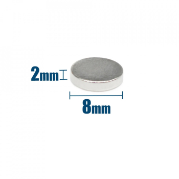 Magnet puternic neodim disc rotund 8x2mm 