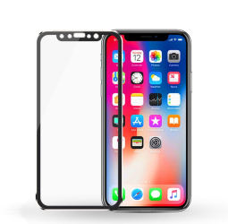 Pachet 3 folii de sticla Apple iPhone X margine metalica Elegance Luxury 