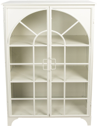 Vitrina fier alb 80x41x120 cm 
