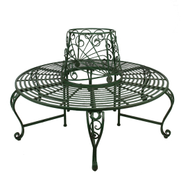 Banca gradina fier verde 152x89 cm 