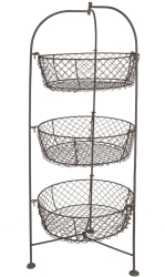 Raft 3 cosuri fier maro 31x80 cm 
