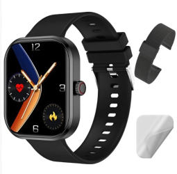 Smartwatch Techbasics G21 RelaxFit Pro Apeluri Bluetooth Ecran 2.01 Notificari Monitorizare sanatate Negru 