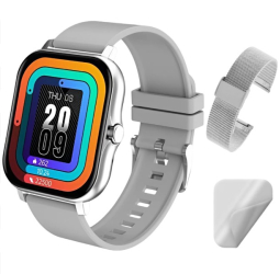 Smartwatch Techbasics Y13 CasualFit Apeluri Bluetooth Ecran 1.69 Notificari Monitorizare sanatate Gri 