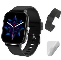 Smartwatch Techbasics Y13 CasualFit Apeluri Bluetooth Ecran 1.69 Notificari Monitorizare sanatate Negru 