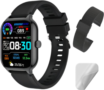 Smartwatch Techbasics Z49 TrendPro Apeluri Bluetooth 2.01inch Full Touch Display Notificari Monitorizare Sanatate Negru 