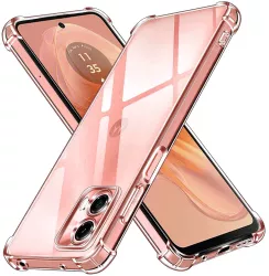 Husa pentru Motorola Moto G04 / Moto G04s / Moto G24 / Moto E14 - Techsuit Shockproof Clear Silicone - Clear 