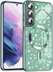 Husa pentru Samsung Galaxy S21 5G - Techsuit Luxury Glitter MagSafe - Light Green 