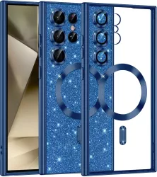 Husa pentru Samsung Galaxy S24 Ultra - Techsuit Luxury Glitter MagSafe - Deep Blue 