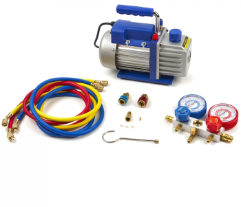 Set Pompa de vid 1 treapta 60 l/min cu set de manometre si furtune 
