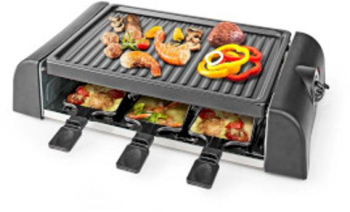 Gourmet / Raclette - Gratar - 6 persoane - Spatula - Reglarea temperaturii - Acoperire antiaderenta - Dreptunghi 
