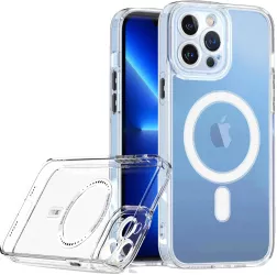Husa protectie Flippy pentru iPhone 12 Mag Safe 2 in 1 incarcare si magnet Silicone Transparenta 