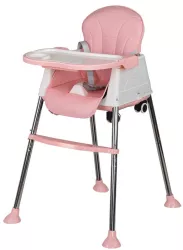 Scaun de Masa Pliabil 3in1 Flippy Reglabil Multifunctional 3 Pozitii Masuta si Husa Detasabile Roti Centura de Siguranta Ajustare Inaltime 