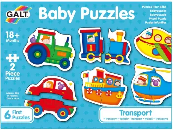 Baby Puzzles Set de 6 puzzle-uri Transport 2 piese 