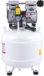 Compresor fara ulei Vertical ultra silentios 58 dB 750W 35 l 165 l/min 8 Bar 1440 rpm Alb 