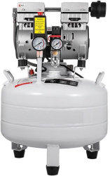 Compresor fara ulei Vertical ultra silentios 58 dB 850W 30 l 165 l/min 8 Bar 1440 rpm 2 x manometre 