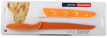 Cutit cu teaca pentru paine Presto Tone Tescoma 20 cm portocaliu 