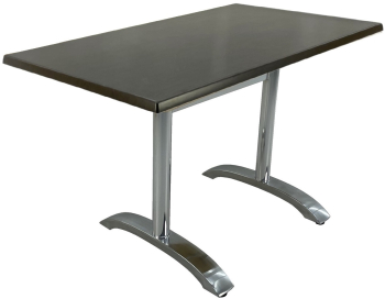 Masa cafenea restaurant dreptunghiulara Raki New Wenge 120x70xh74cm blat werzalit si baza aluminiu 