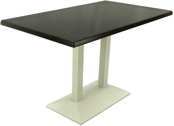 Masa cafenea/restaurant blat werzalit dreptunghiular Raki New Wenge 120x70xh74cm si baza metalica alba 